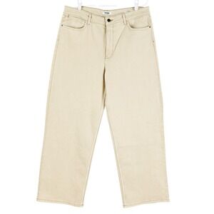 Wrangler Women's Straight Leg Stretch Mid Rise Tan Denim Jeans Size 32 NWT